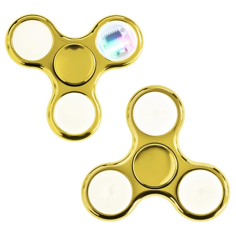 Hochwertige LED Hochwertiger Fidget Hochwertiger Spinner Hochwertiges Regenbogen Hochwertig Leuchtend Hochwertige Hand Hochwertiger Spinner goldgelb
