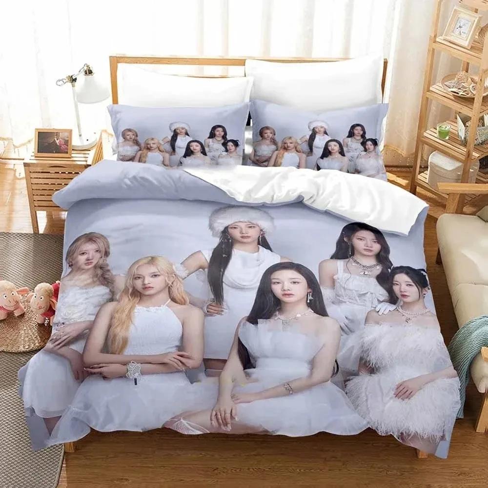 Kpop BABYMONSTER Bequeme Bettdecke Bettbezug Kissenbezug Bettwäsche-Set Kinderzimmer Dekoration Heimtextilien AU Single 140x210cm