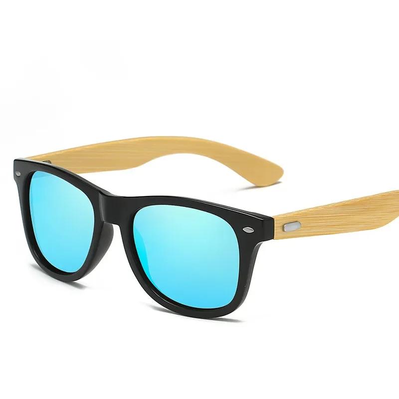 Outdoor Holz Ultraviolett Sonnenbrille Klassische Mode Persönlichkeit Bambus Bügel Sonnenbrille Herren und Damen UV400 Sport Sonnenbrille