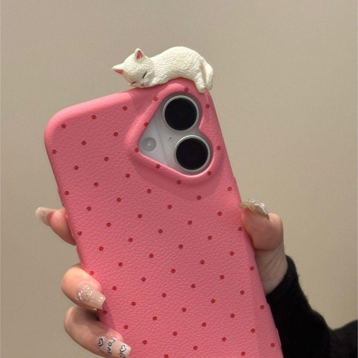 Handyhülle mit Herz- und Katzenmotiv für Apple iPhone 17 Pro Max – Weiche, stoßfeste Silikonhülle für iPhone 16/15/14/13/12/11/Pro/Pro Max/Plus Iphone xs rosa