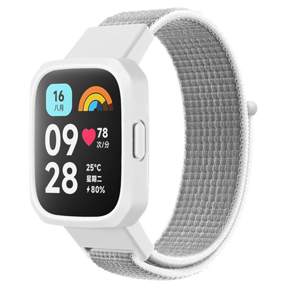 Nylon Loop-Armband + Hülle für Redmi Watch 3/2/1 Lite Smart Watch Band, Ersatzarmband für Redmi Watch 1/2/Lite Watch Lite Armbandabdeckung Redmi watch lite 1 / 2 weiß