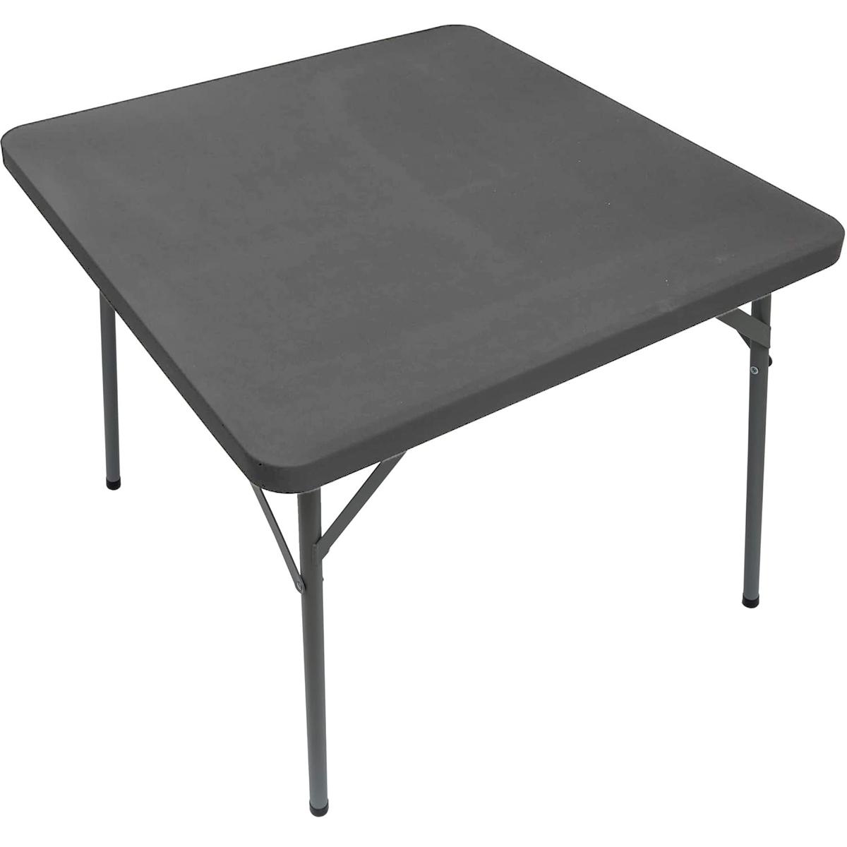 Quadratische Einbautischdecke, elastische Tischdecke für Esszimmer, Küche, Zuhause, Party, Stretch-Spandex-Tischdecke, Schonbezug dunkelgrau