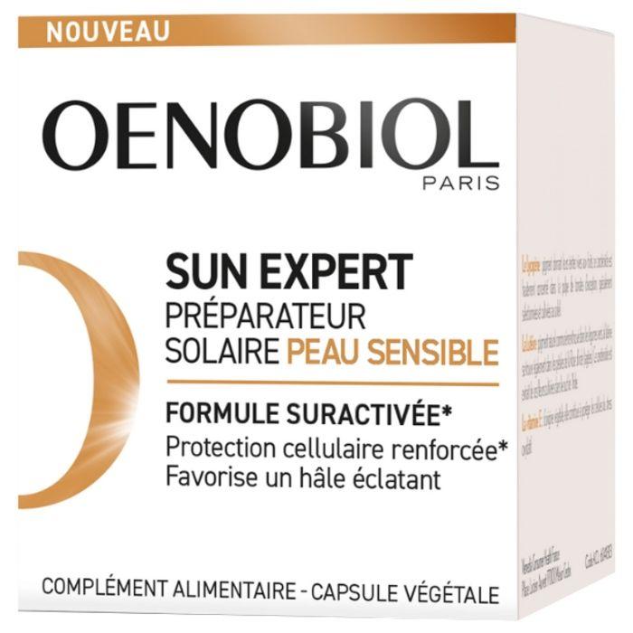 Solarium-Vorbereiter - OENOBIOL - Sun Expert - 30 Kapseln - Empfindliche Haut - Hypoallergen