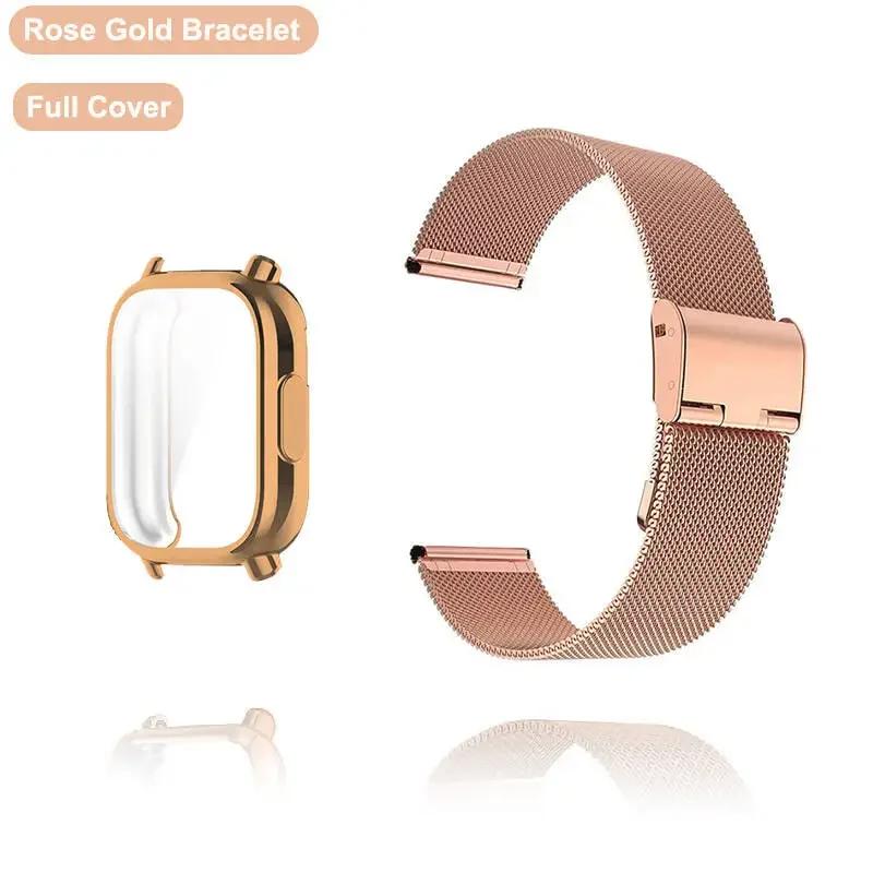 Neu Für Redmi Watch 5 Active Armband Mit Hülle Displayschutz Redmi Watch 5 Lite Uhrenarmbänder Armband Herren Damen Metallarmband Redmi Watch 5 Lite