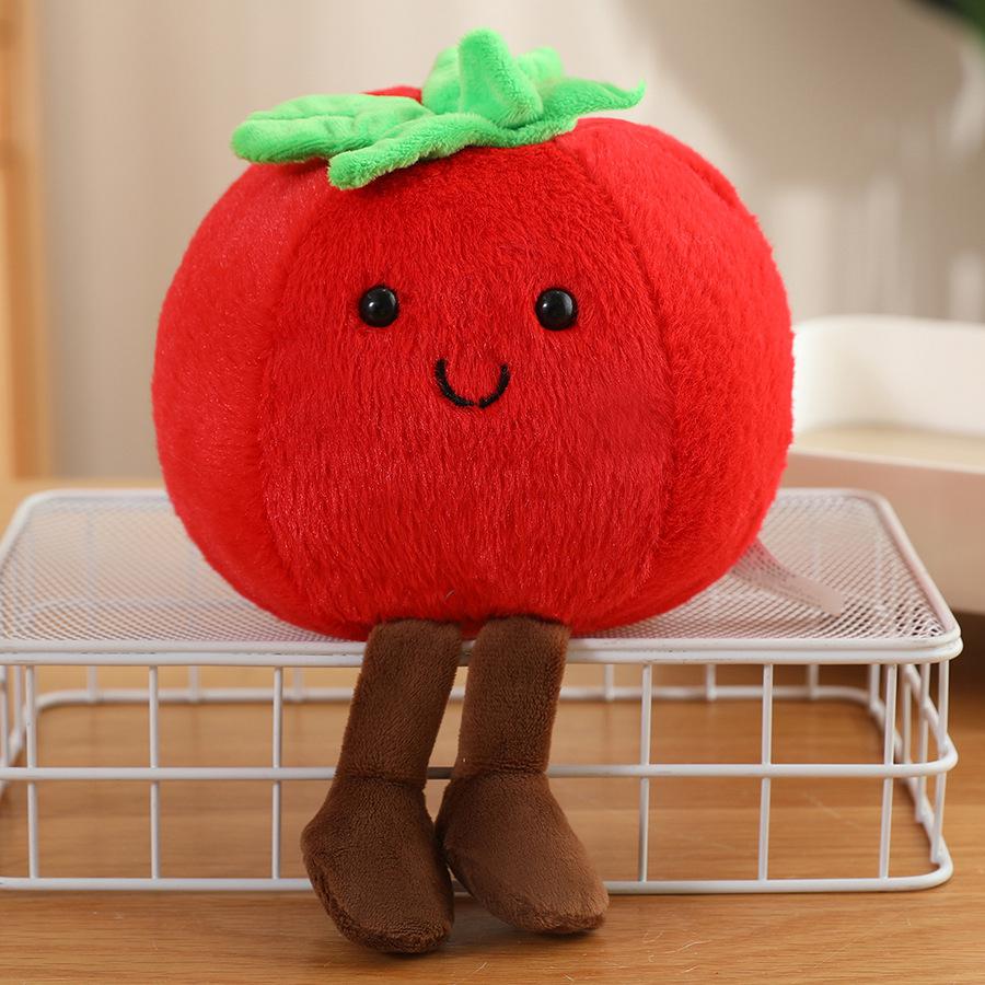 Geschenke Niedliche Cartoon-Tomaten-Plüschfigur Puppe Obst Gemüse Lebensmittel Stofftier Spielzeug Dekoration Geburtstagsgeschenk Ideal für Alle Altersgruppen 10cm