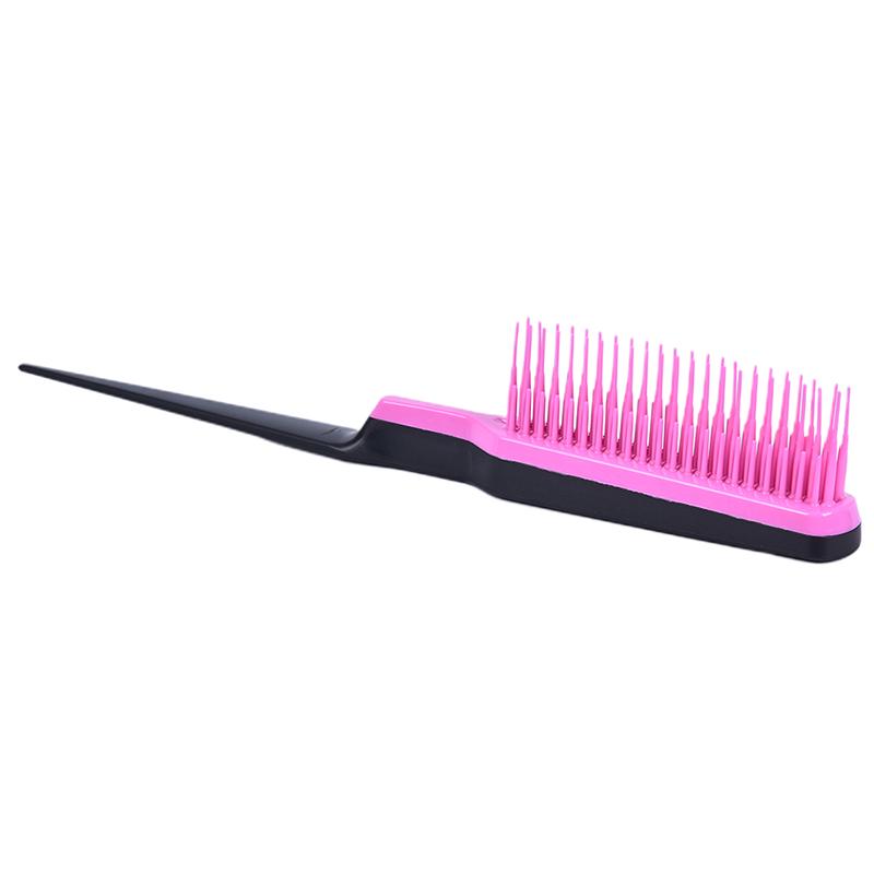 Pro Salon Friseur Teasing Back Hair Combing Brush Slim Line Styling Tools rose rot