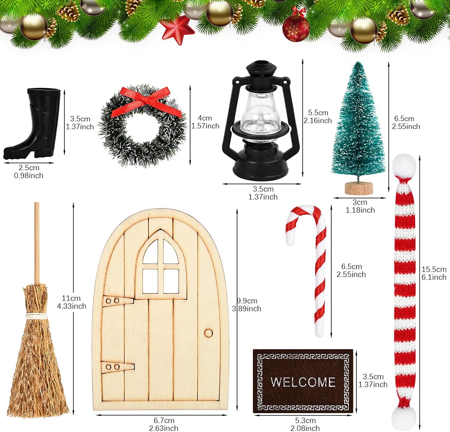 ature Gnome Set Weihnachten Puppenhaus Zubehör ature Puppenhaus Möbel Haus Ornament Stiefel Weihnachten Baum