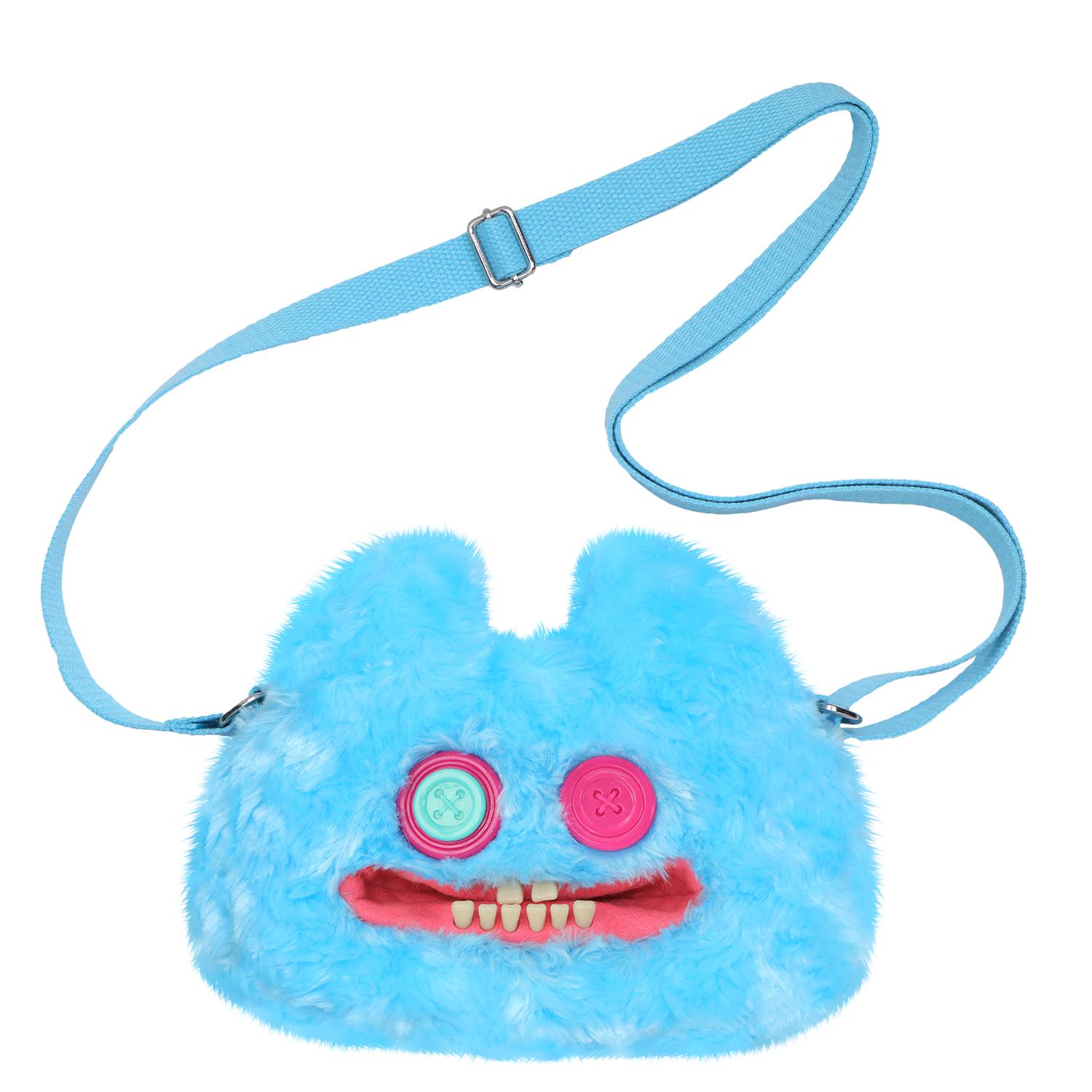 Hässliches Zähne Monster Plüschtiere Schultertasche Weitäugiger Sonderling McStinkles Katze Plüsch Umhängetasche Geschenke black
