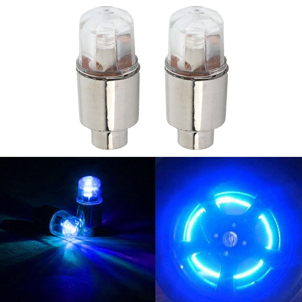 2 STÜCK Radlichter Autozubehör Autorad Reifen blau