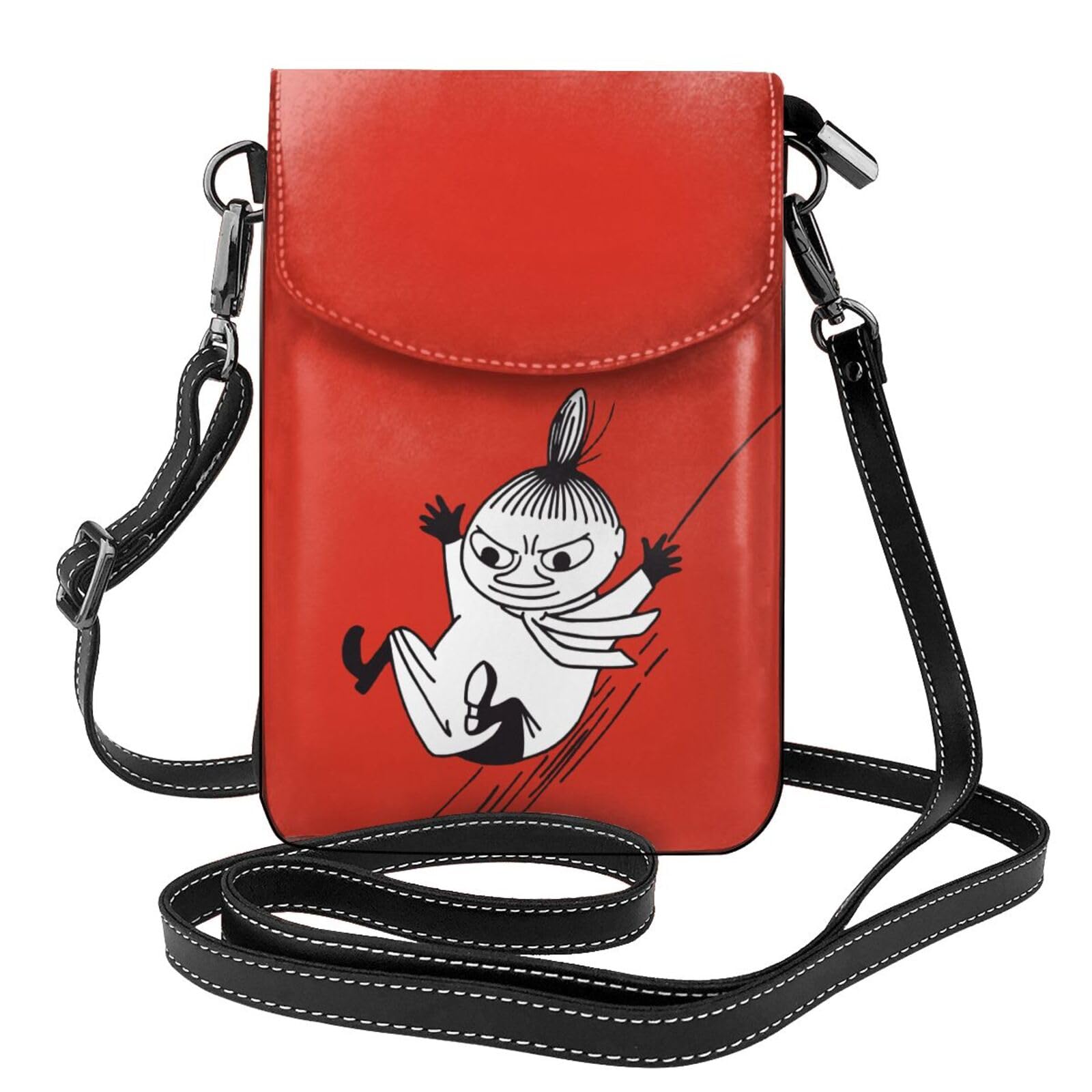 Mumin Kleine My Smartphone echt für Frauen und Diese leichte Smartphone-Tasche ist eine beliebte und niedliche hoch x breit x 4cm [MINIER]-Tasche, Leder,