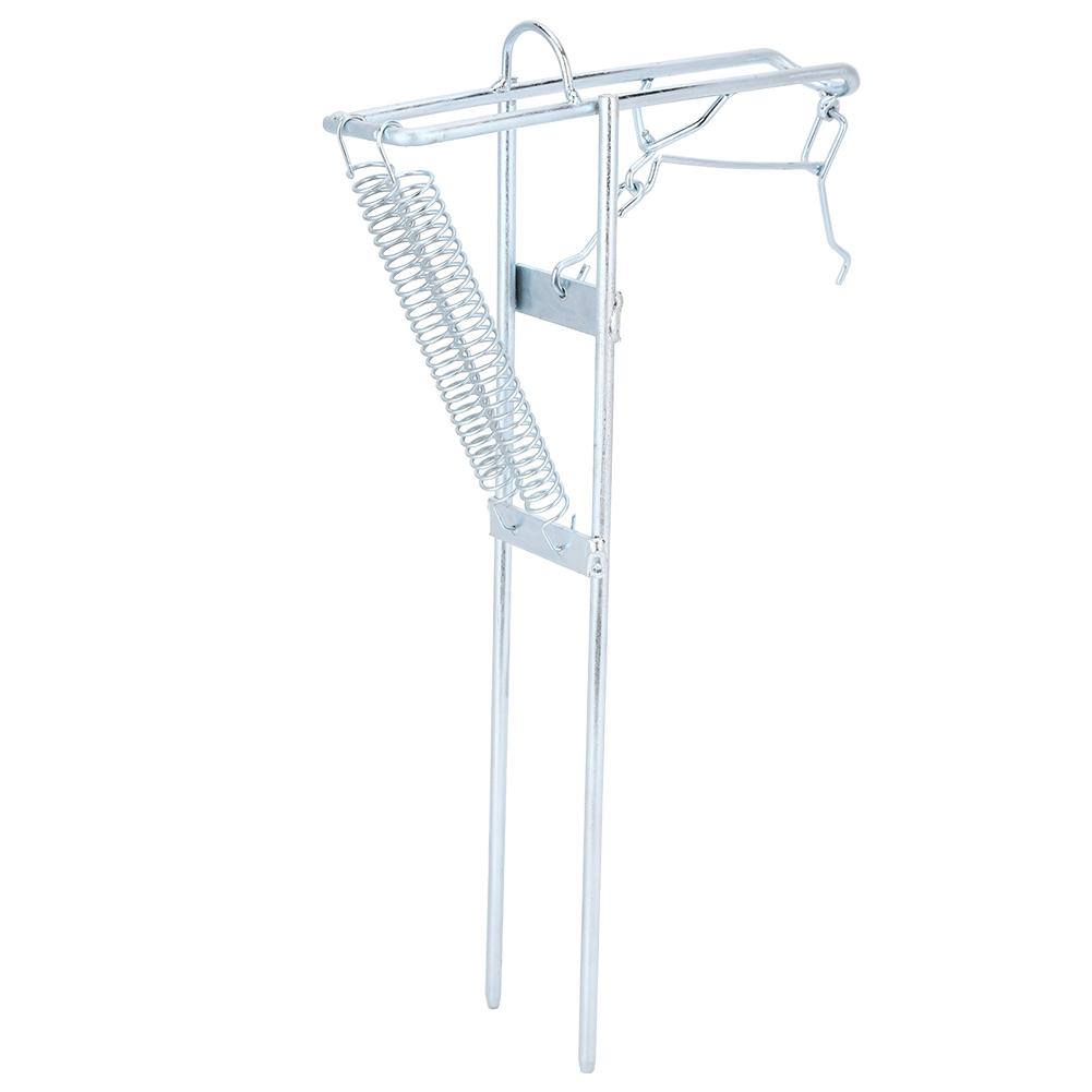 Tragbare Angelrutenhalterung Praktischer Doppelfeder Angelruten Metallhalter Ständer Zubehör