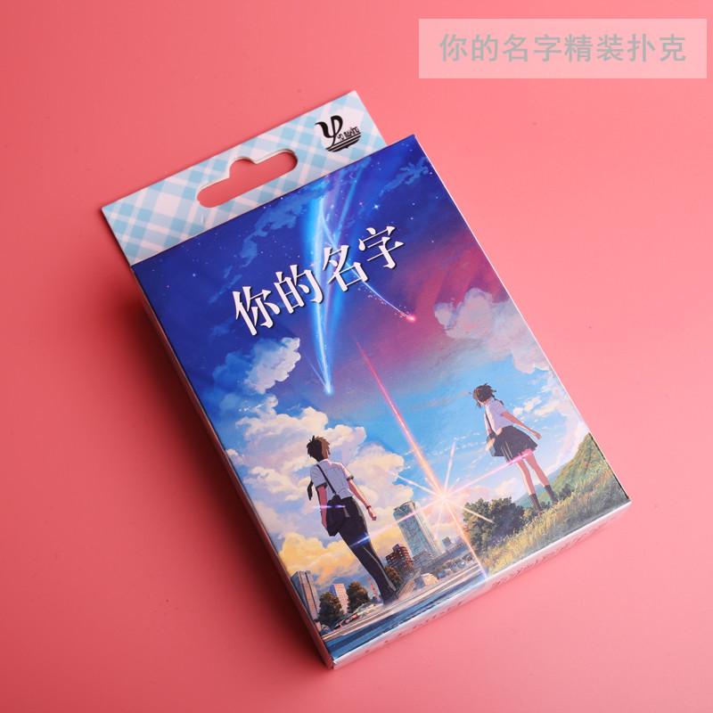 Anime Poker Karten Spielzeug SAO Fairy Tail Jujutsu Kaise Dämon Slayer Danganronpa Brettspiel Karten Hardcover Poker Spielzeug Geschenk your name