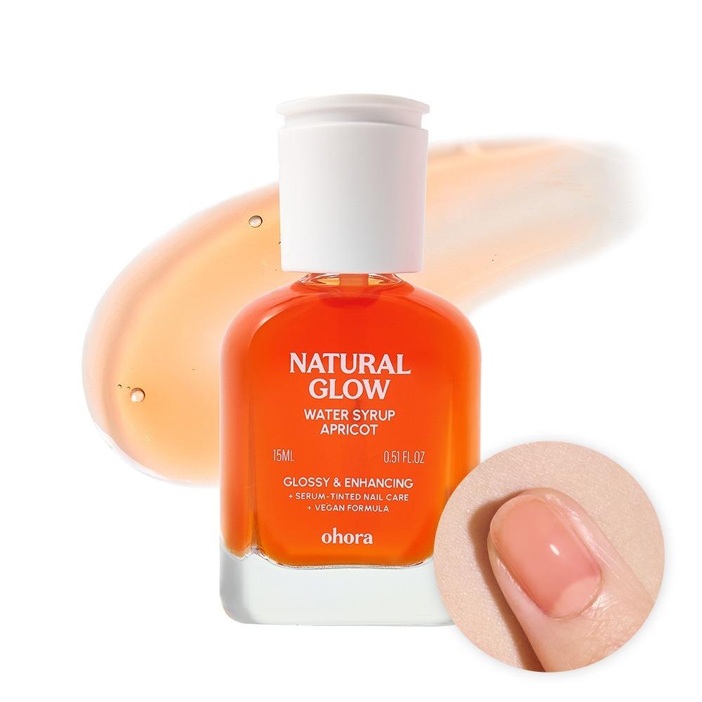 [ohora] Sirup-Nagelhärter 15ml (10 Farben) - Professioneller Nagelhärter mit transluzentem Sirup-Ton APRICOT
