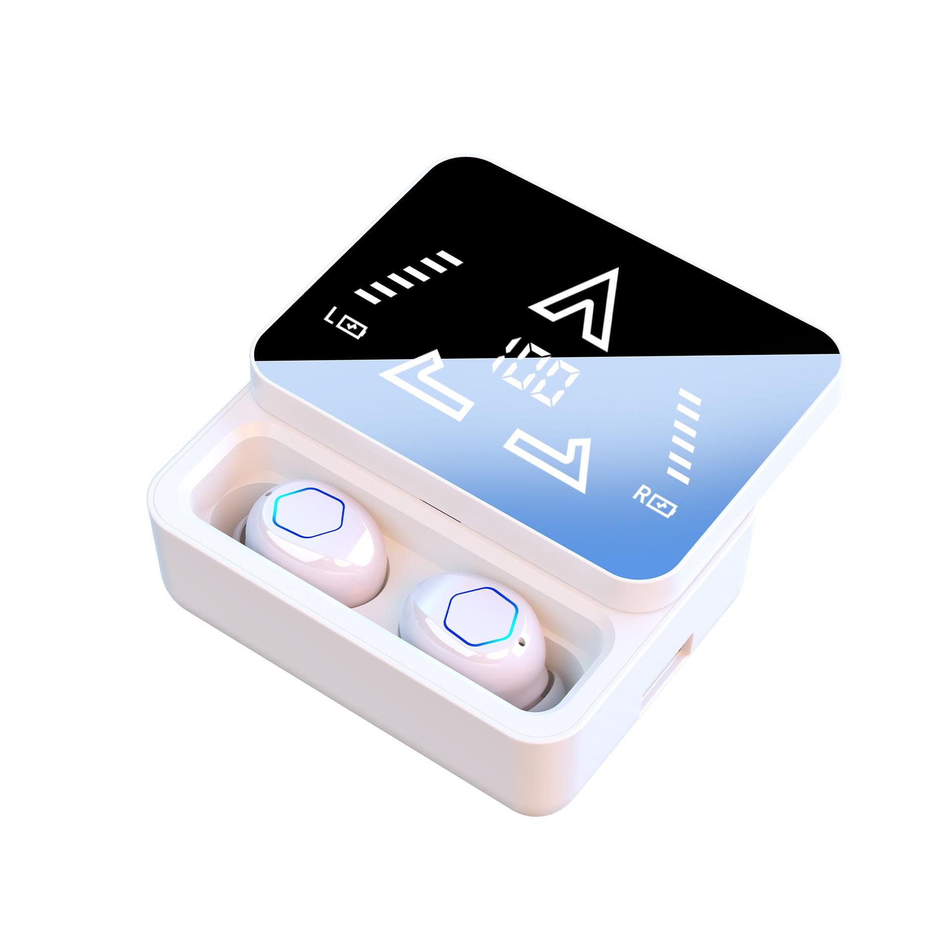 Kabellose Kopfhörer – per USB wiederaufladbare Kopfhörer für Studium und Reisen, lange Lebensdauer, Business-Kopfhörer weiß