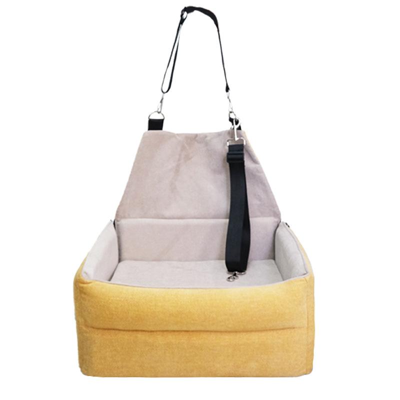 Autozwinger für Haustiere Reiseautositzkissen für kleine und mittelgroße Hunde Zwingerkissen für Haustiere Autozubehör 50 * 45 * 21cm white