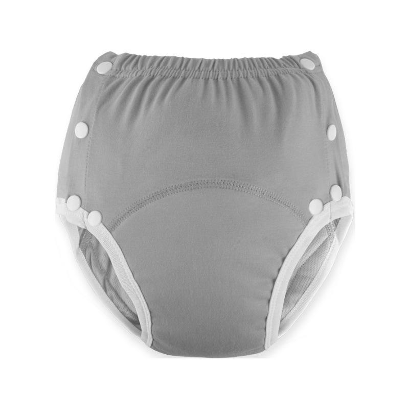 Waschbare Inkontinenz-Pull-Up-Windeln aus reiner Baumwolle für Erwachsene – auslaufsichere, wiederverwendbare Unterwäsche S (23-31 inches, 60-80 lbs) graue