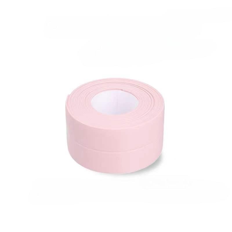 3,2 m PVC-Dichtungsband für Badewanne, Waschbecken, Dichtungsstreifen, selbstklebend, wasserdicht, schimmelresistent, Wandaufkleber, Waschbeckenrandband für Badezimmer, Küchenzubehör 3.8cm x 3.3M rosa