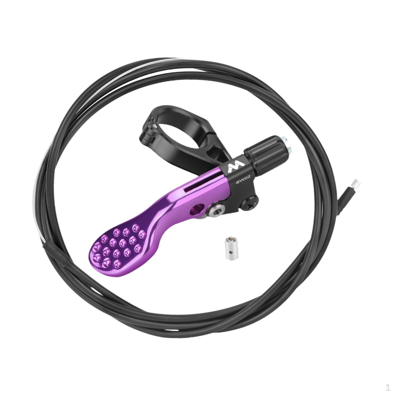 Fahrrad Sattelstütze Absenkbare Fernbedienungshebel Fahrrad Schalthebel Leichtgewicht Ersetzen violett