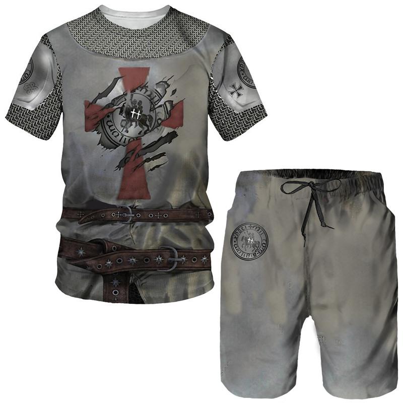 Templer Ritter T-shirt Jungen Mädchen Neuartige 3D Druck Design Mode T Shirts Mode Männer Frauen Kleidung Top Tees Kinder kurzarm XL