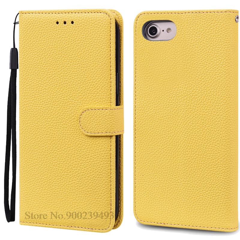 Luxus Brieftasche Hülle für iPhone 6 6S Hülle iPhone 7 8 Plus Weiche Silikon Leder Klapphülle für Coque iPhone 8 7 6 6S Plus Cover Tasche iPhone 7 gelb