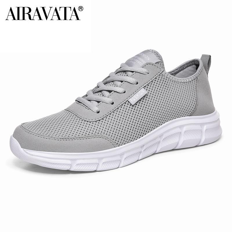 Männer Casual Schuhe Mesh Atmungsaktive Männliche Schuhe Tenis Schuhe Outdoor Schuhe Turnschuhe Plus Größe 39-48 48 licht grau