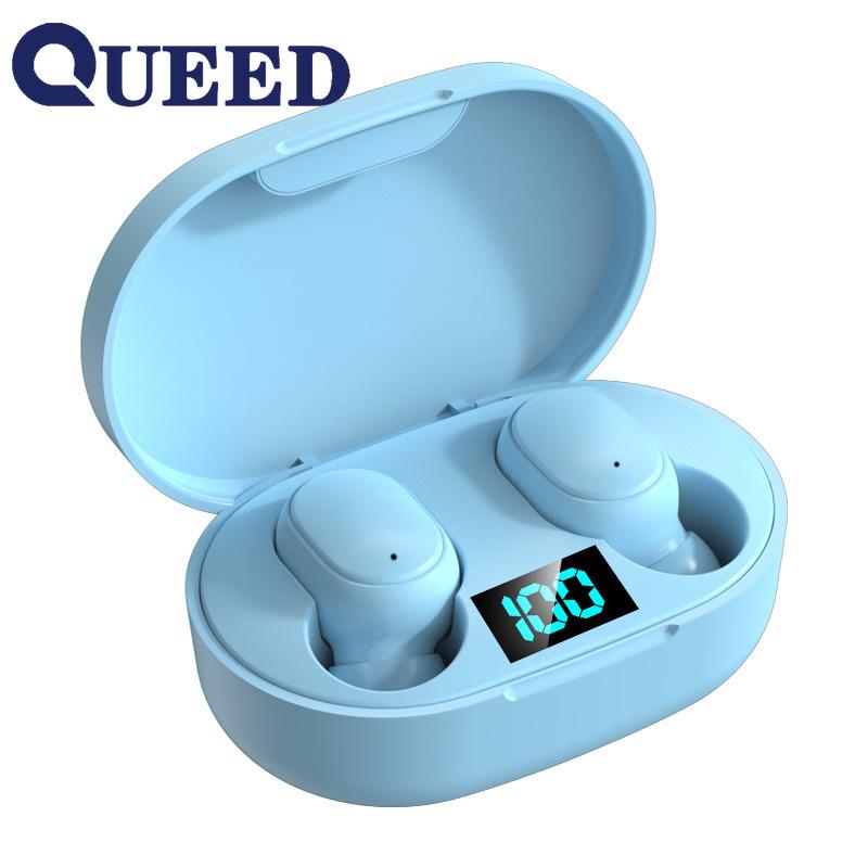 Die neue intelligente Nummer zeigte Bluetooth-Headset, kabelloses Sport-Mini-Headset, Stereo-in-Ear blau