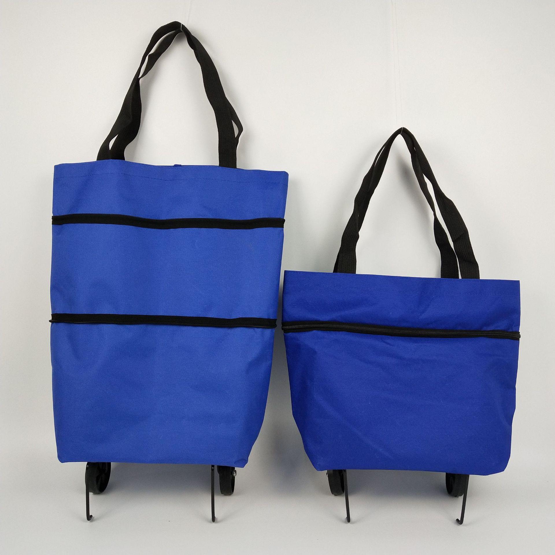 Faltbare Einkaufstrolley-Tasche mit Rädern: Einkaufstasche mit großer Kapazität