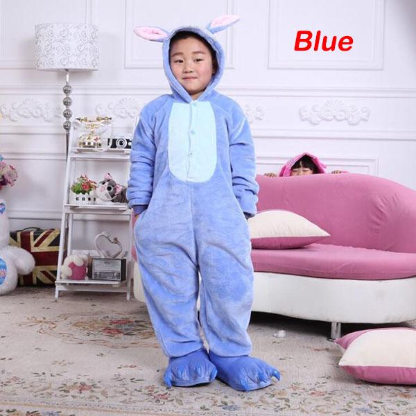 Kinderkleidung mit Kapuze, Strampler, Nachtwäsche, Winter, Kinder, Flanell-Pyjama, modisch 100 blau