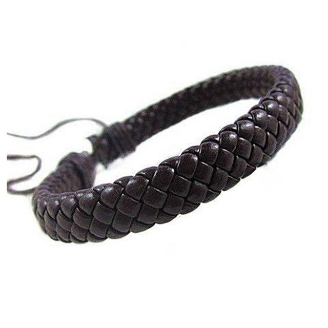 Trendige Charm-Armbänder, Lederschmuck, gewebte Seilkette, bequem, Vintage-Stil, für Männer und Frauen, Böhmen-Geschenk braun