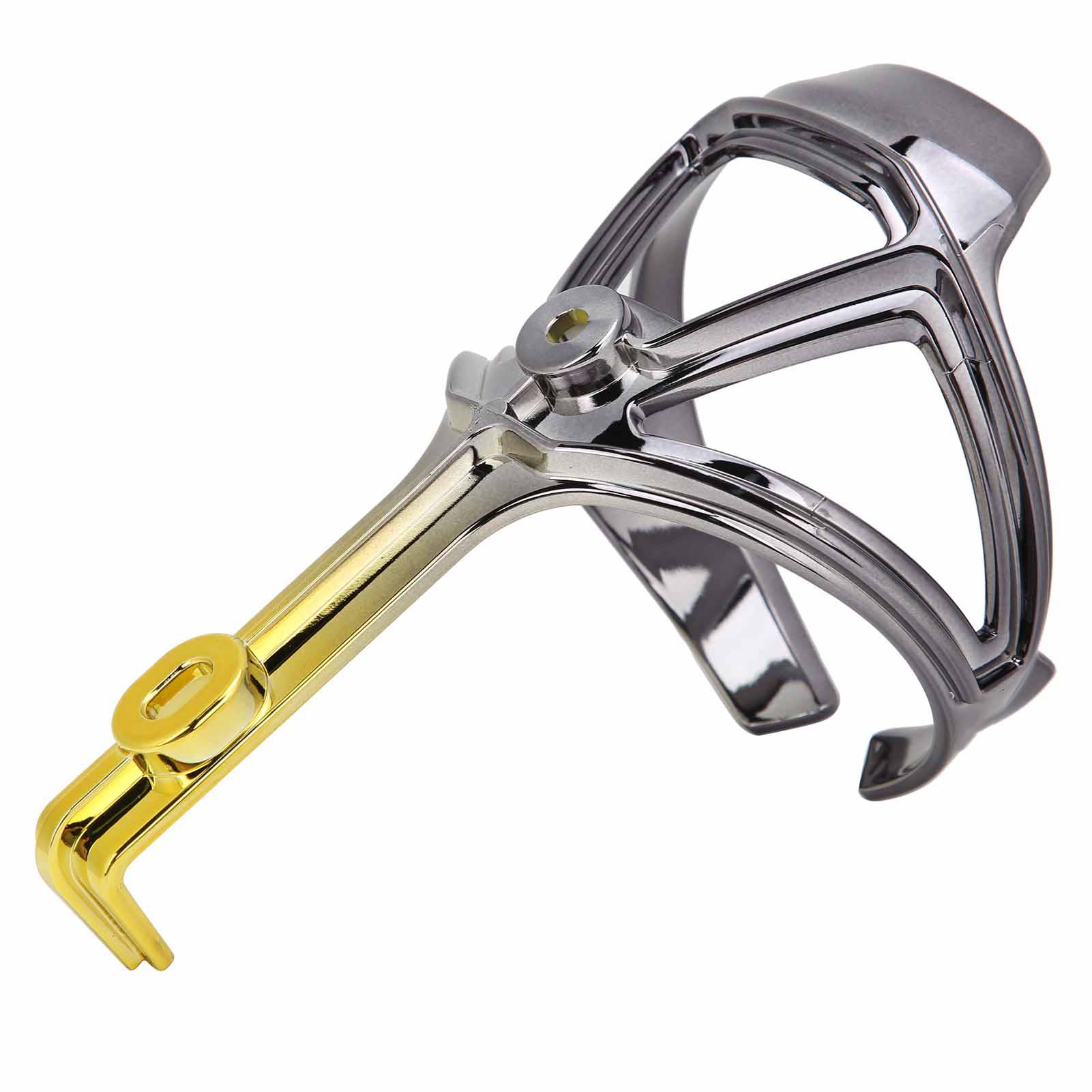 Zweifarbiger Fahrrad-Wasserflaschenhalter Käfig Flaschen-Sicherungsbügel Fahrradzubehör Schwarz