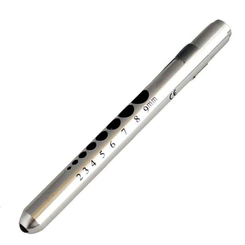 Medizinisches Stiftlicht, Erste-Hilfe-LED-Stiftlicht, Arbeit, Inspektion, Taschenlampe, Arzt, Krankenschwester, EMT, Notfall, multifunktional silber