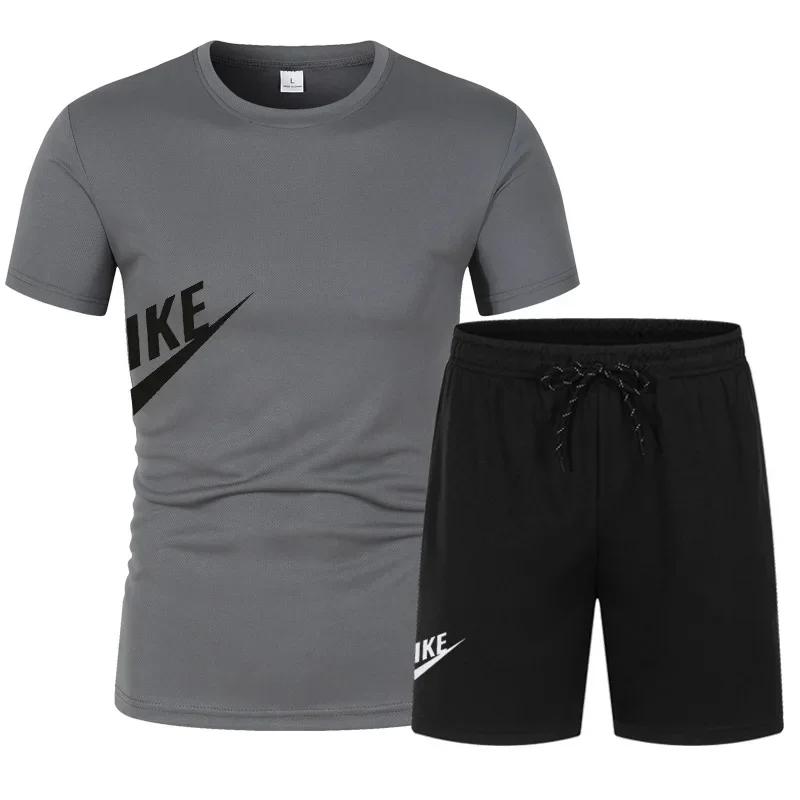 Sommer-Casual und Modisches Kurzarm-T-Shirt-Set 5XL