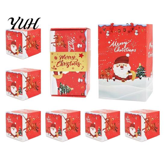 Geschenkbox Weihnachten Explosion für Geld, Faltbare Hüpfbox, Geldhalter Pop-Up Bargeldumschlag Weihnachten, Geburtstag, Jahrestag 6pcs rot