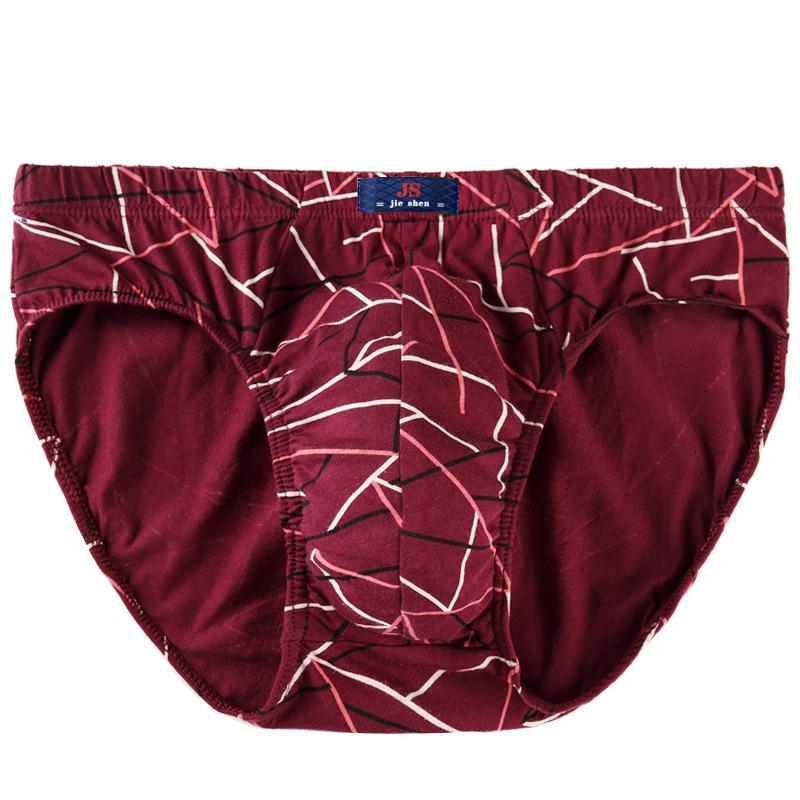 Große Größen Herren Unterwäsche Baumwolle Slips Unterhose Höschen Streifenmuster Unterhose Jungen Unterwäsche Atmungsaktive Schlüpfer L XL 2XL 3XL 4XL 5XL 6XL 7XL L wein rot