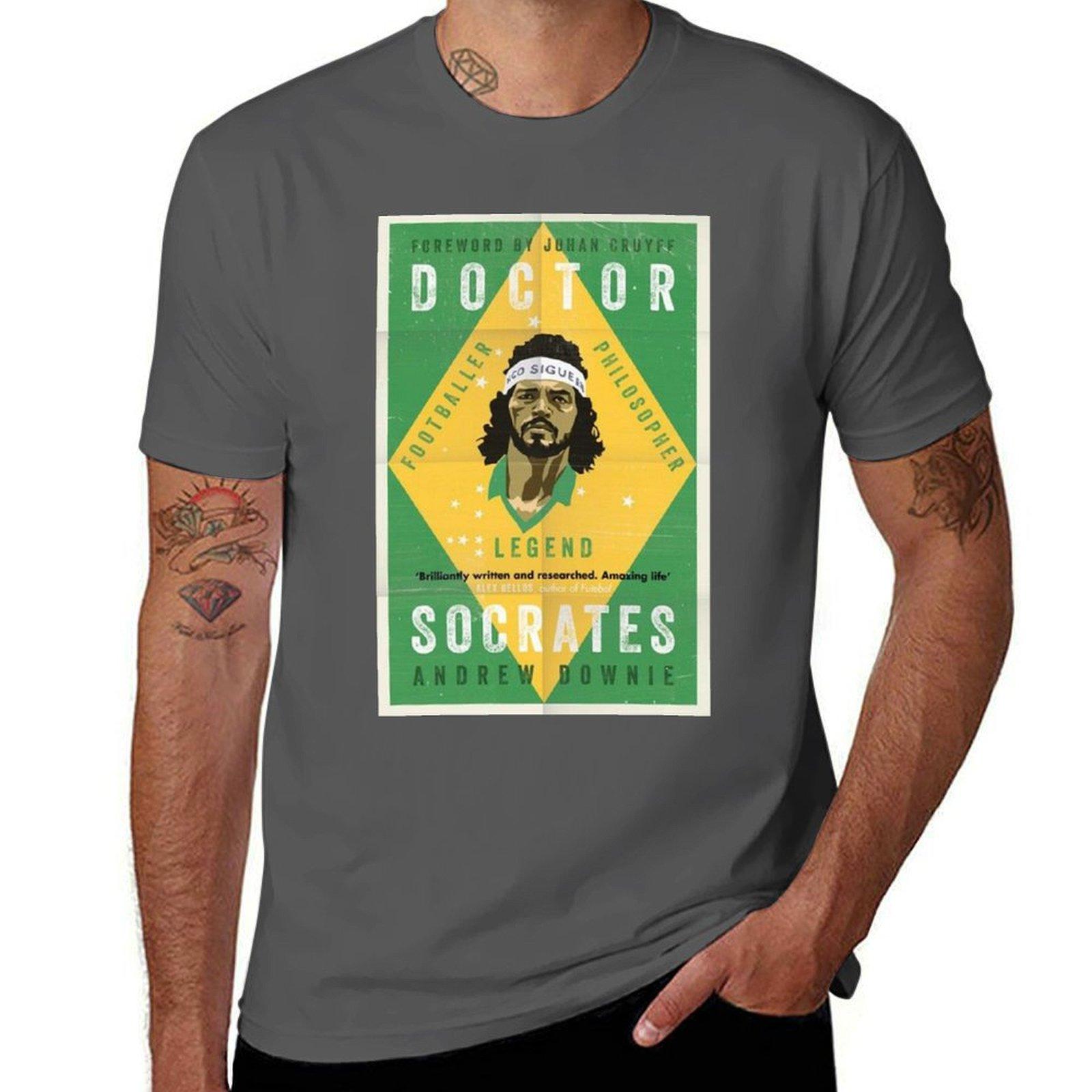 Sokrates Brasilien T-Shirt süße Kleidung Vintage-Kleidung Sportfans Fruit of the Loom Herren T-Shirts M