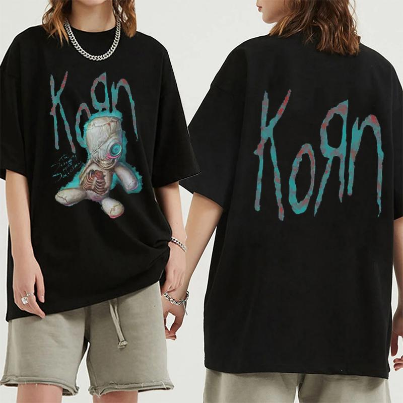 Mode Vintage Korn Musik Konzert Rock Band Band T-shirts Männer Frauen Casual Übergroßen T-shirt Männlichen Crewneck T Shirts Streetwear S