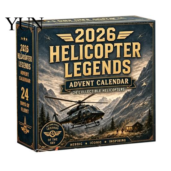 Einzigartige Weihnachtsdekorationen Flugzeug Adventskalender 2026, Flugzeug Spielzeug Countdown-Kalender, 24 Tage Weihnachten Heimdekorationen mit Modellen, 2D beige