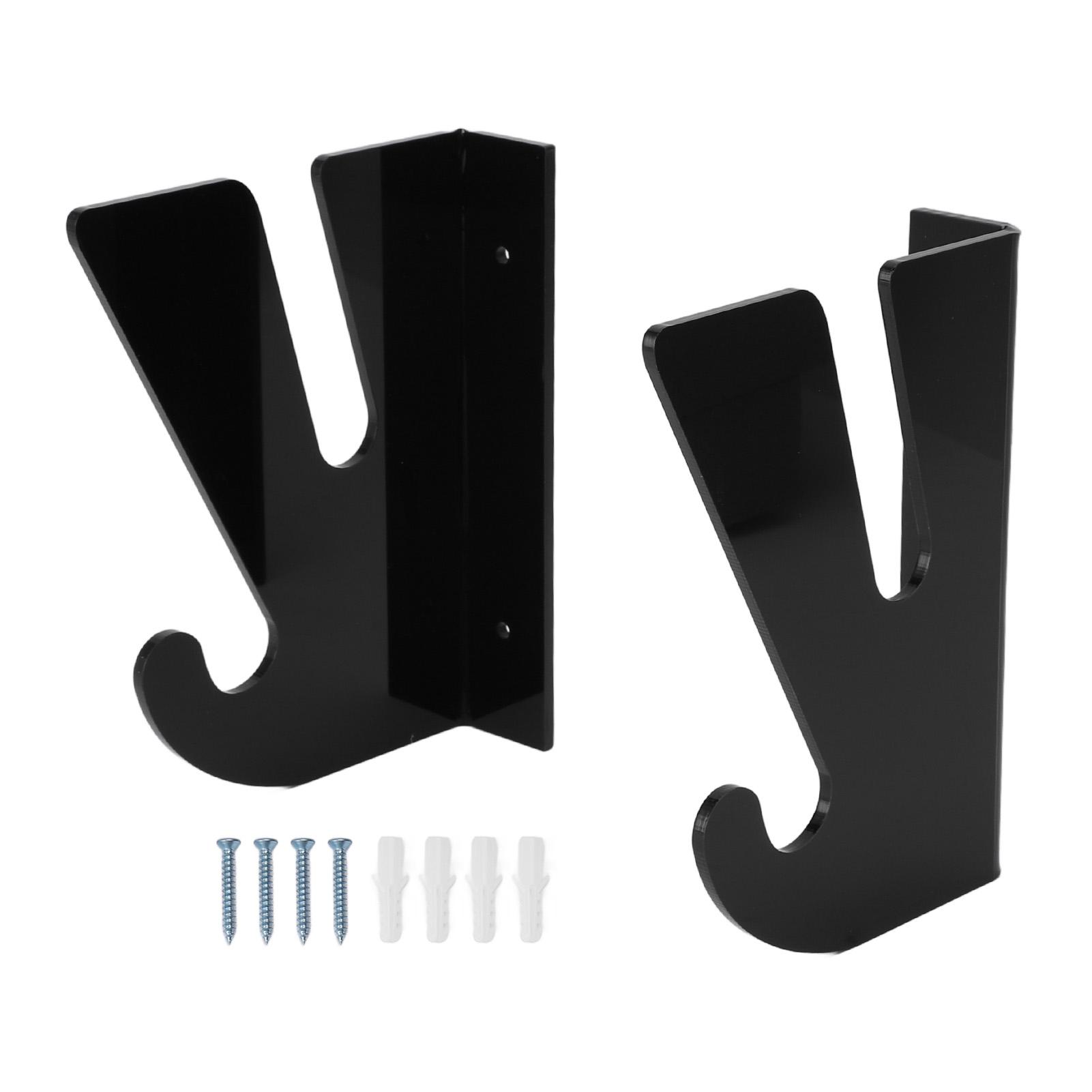 Skateboard Wandhalterung Halter Horizontal Acryl Longboard Ausstellungsständer mit Aufbewahrungshaken für Garage schwarz