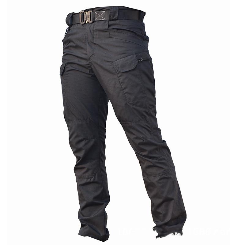 Männer Kampf Outdoor Sport Trekking Hosen Taktische Militärische Jogginghose Kampf Multi-Pocket Hosen IX9 City Taktische Cargo Hosen XL schwarz
