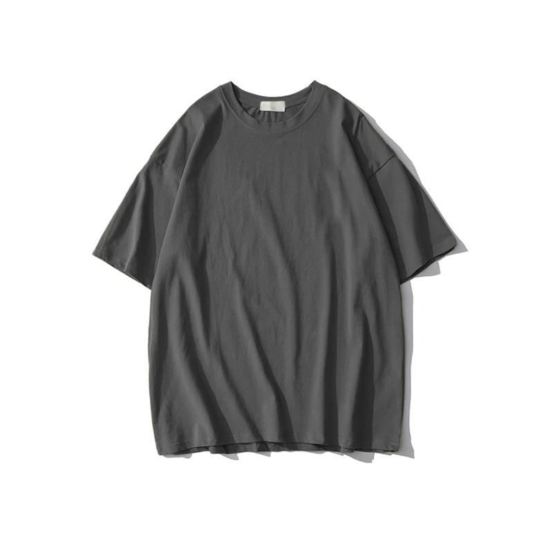 Sommer solide reine Baumwolle T-Shirts Frauen Harajuku Übergroßen Kurzarm y2k Tops Unisex Koreanische Streetwear Casual Basic T-Shirt Weibliche Gute Qualität XXXL dunkelgraue