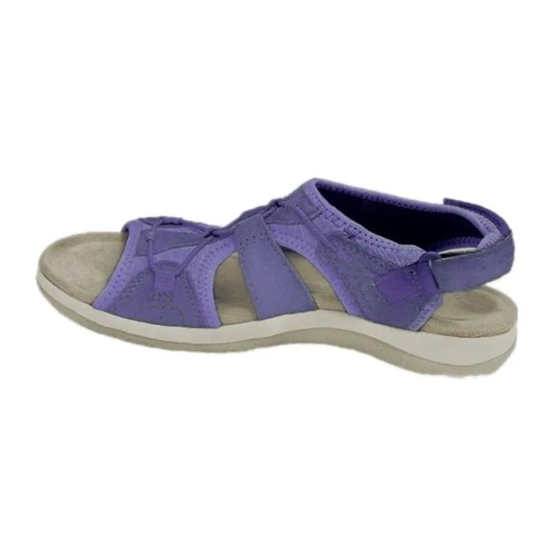 Schuhe für Frauen Sandalen 2022 Mode Casual Damen Sandalen Bequeme Runde Offene spitze Schuhe Flache Strand Sommer Frau Sandels schuh 38 violett