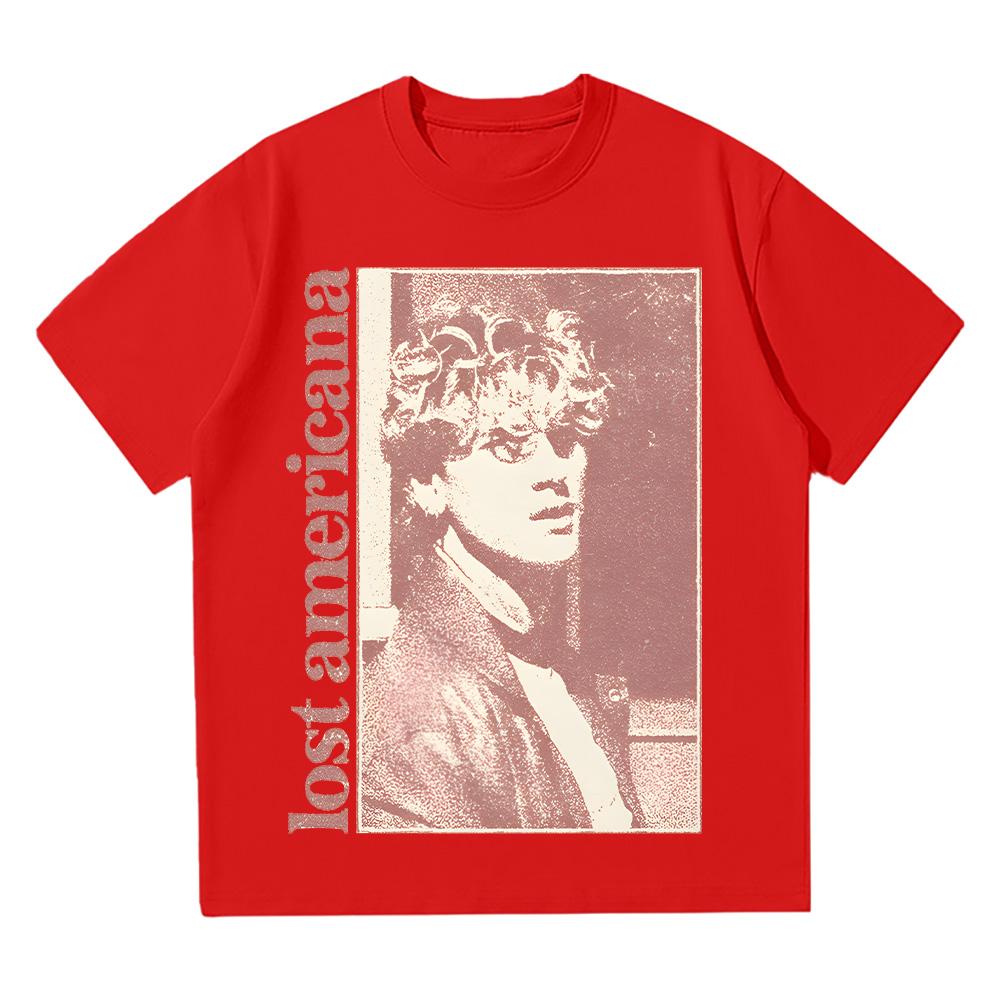 Mgk Leaning Foto T-Shirt Machine Gun Kelly Grafik T-Shirt Hip Hop Baumwoll-T-Shirt Kurzarm Gothic T-Shirt O-Ausschnitt Retro Kleidung XXL rot