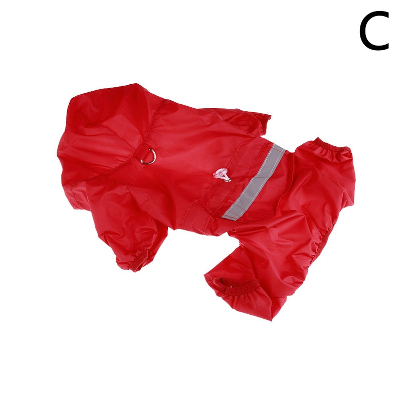 1PC Outdoor Tragen Haustier Overalls Reflektierende Wasserdichte Kordelzug zurück Hoody Hund Regenmantel Haustier Liefert XXL rot