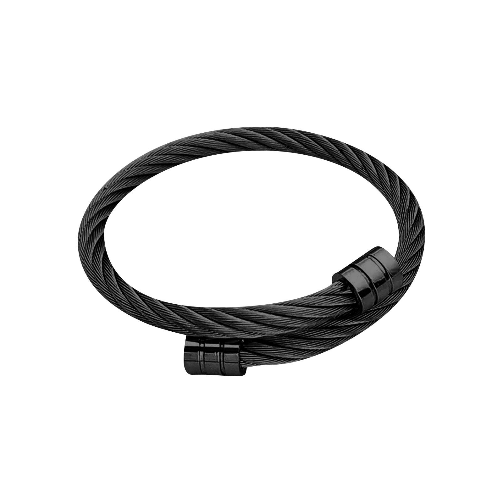 Armband, Lymphdrainage-Armband, Titanionen-Armband, Titanionen-Offenes Verstellbares Armband für Männer und Frauen schwarz