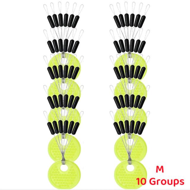 Angelrute Gummi Space Beans Angelwaren Black Rubber Oval Stopper Fishing F M