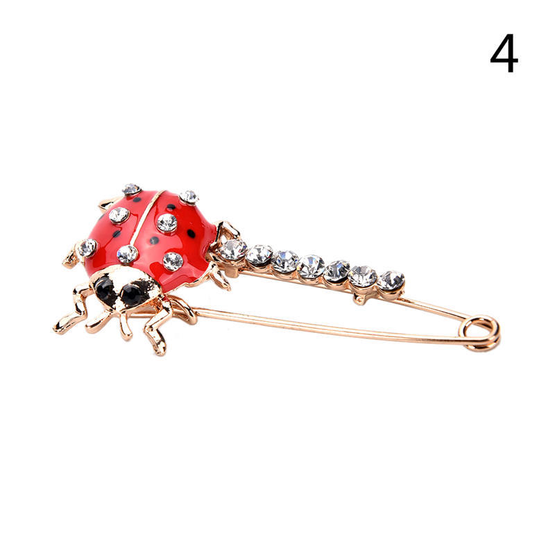 Rote Marienkäfer-Tier-Brosche mit Emaille-Design, Modeschmuck für Frauen