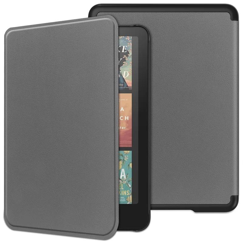 Funda für Kindle Paperwhite 2024 Hülle 7 Zoll PU Leder Flip Smart Cover für Coque Kindle Paperwhite 2024 Hülle der 12. Generation Paperwhite 2024 12th graue