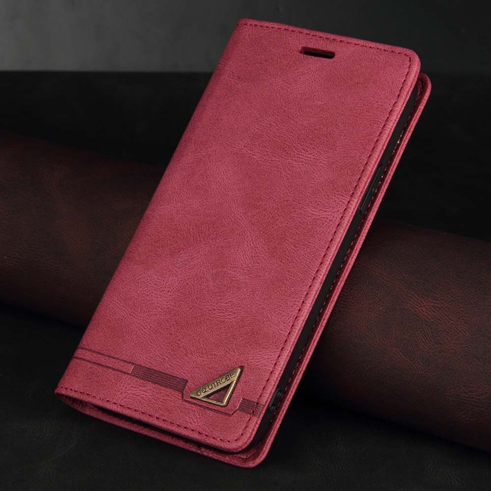 Leder Flip Case für iPhone 16 15 14 Plus 13 12 11 Pro Max X XR XS Max 8 7 Plus 16E Handy Brieftaschen Taschen Buchhülle Fundas Coque iPhone 8 (7) Plus rot