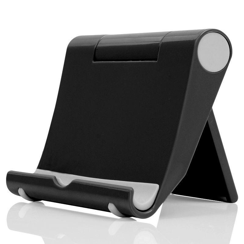 Tragbarer Handyhalter-Ständer, Smartphone-Unterstützung, Tablet-Ständer für iPhone, verstellbarer Schreibtisch-Handyhalter, Ipad-Ständer schwarz