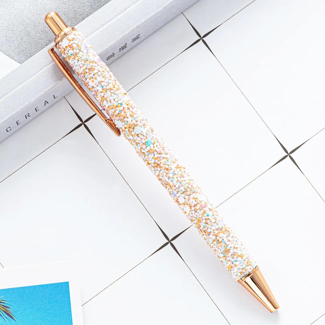 Strass-Roller-Kugelschreiber, luxuriös, süß, Hochzeit, Roségold, Metall, Schreibwaren, Schule, Bürobedarf, Spinning, 1 Stück
